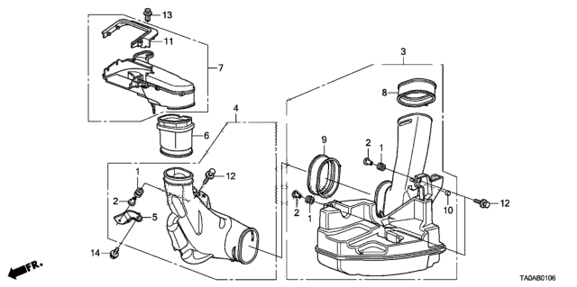2012 Honda Accord Resonator Chamber (V6) Diagram