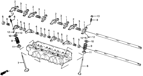 1985 Honda Civic Valve - Rocker Arm Diagram