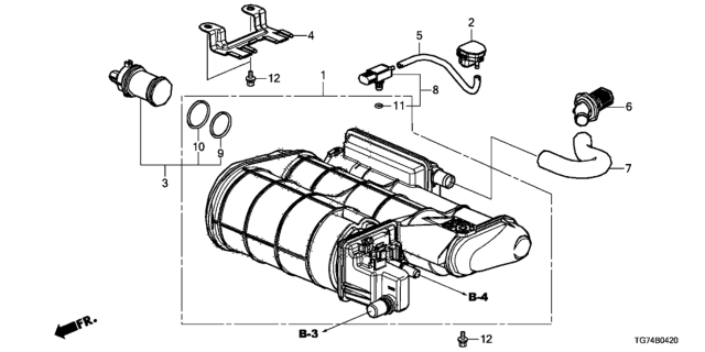 2019 Honda Pilot Tube, Drain Diagram for 17744-TZ5-A11