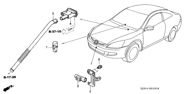 2003 Honda Accord A/C Sensor Diagram