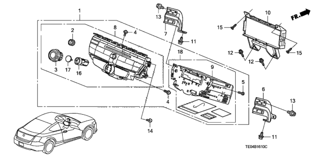 2011 Honda Accord Panel *NH693L* (GUN METALLIC) Diagram for 39170-TE0-L41ZA