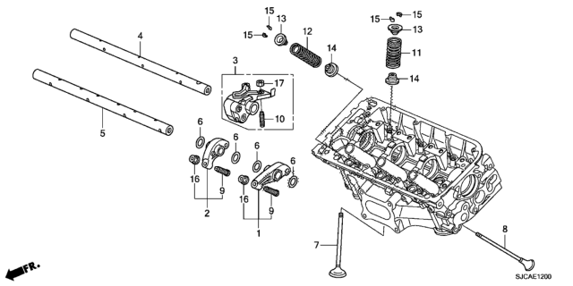 2014 Honda Ridgeline Valve - Rocker Arm (Front) Diagram