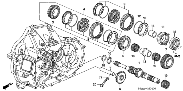 2006 Honda CR-V Mainshaft Diagram