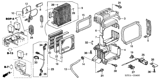 2006 Honda Insight Valve Assembly, Expansion (10N) Diagram for 80220-S84-A02