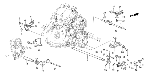1985 Honda CRX Shaft, Throttle Valve Diagram for 27490-PC9-000