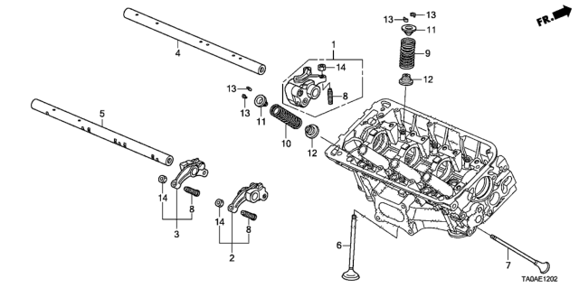 2012 Honda Accord Valve - Rocker Arm (Rear) (V6) Diagram
