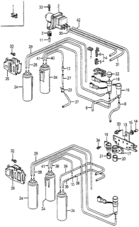 1985 Honda Accord Vacuum Tank - Tubing Diagram