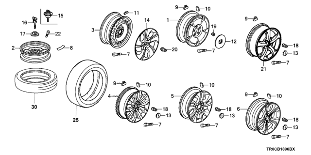 2014 Honda Civic Wheel Disk Diagram