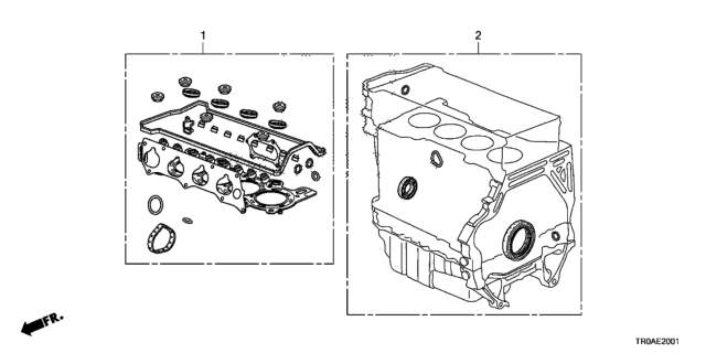 2013 Honda Civic Gasket Kit (2.4L) Diagram