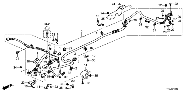 2020 Honda CR-V Hybrid Clamp A, Cable Diagram for 1F085-RBJ-013