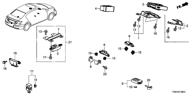 2014 Honda Civic Control Unit Diagram for 38329-TR0-A31