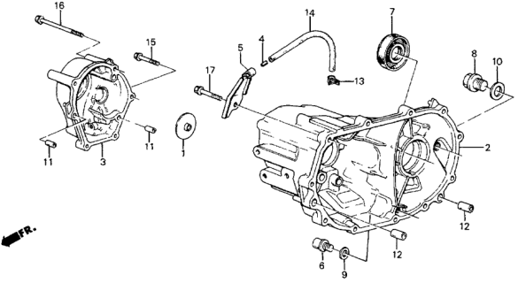 1984 Honda CRX Cover, Transmission Diagram for 21310-PE6-000
