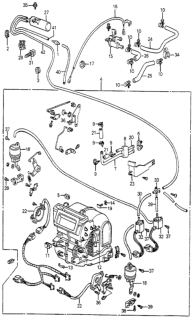 1982 Honda Accord Heater Unit Diagram for 39210-SA5-671