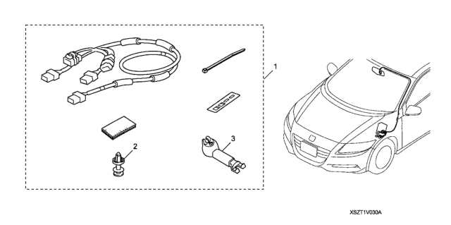 2011 Honda CR-Z Attachment, Mirror Auto Day/Night Diagram for 08V03-SZT-100