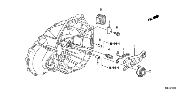 2014 Honda Accord MT Clutch Release (V6) Diagram