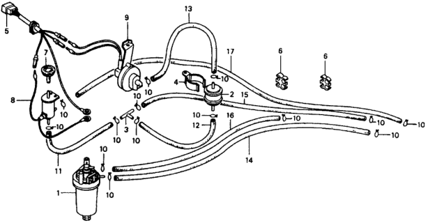1977 Honda Civic MT Control Valve Diagram