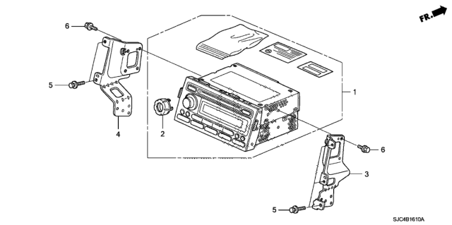 2012 Honda Ridgeline Tuner Assy. (1CD) *NH607L* (Pioneer) (DARK GRAY) Diagram for 39100-SJC-C30ZA
