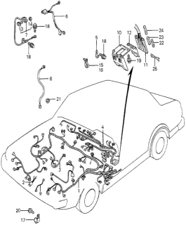 1979 Honda Accord Cable, Frame Ground Diagram for 32620-671-000