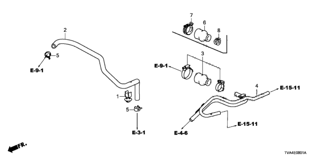 2021 Honda Accord Pipe, Breather Diagram for 17137-6B2-A01