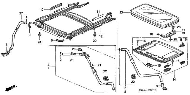 2006 Honda CR-V Sliding Roof Diagram