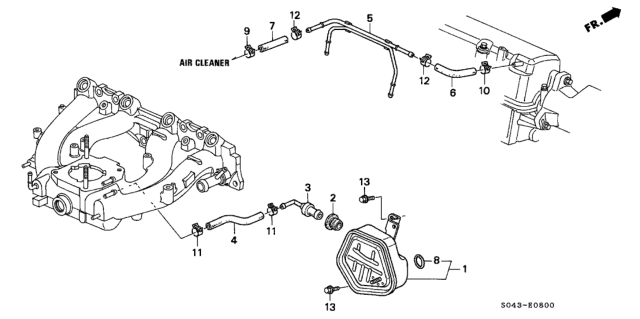 1997 Honda Civic Breather Chamber Diagram