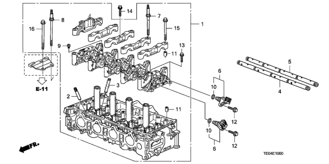 2009 Honda Accord Cylinder Head (L4) Diagram