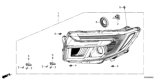 Diagram for 2021 Honda Ridgeline Headlight - 33150-T6Z-A11