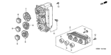 Diagram for 2004 Honda Civic Blower Control Switches - 80600-S5B-A42
