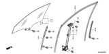 Diagram for Honda CR-V Window Regulator - 72250-SWA-A01