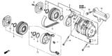 Diagram for Honda A/C Compressor - 38810-RAA-A01