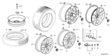 Diagram for Honda Ridgeline Spare Wheel - 42700-TG7-A41