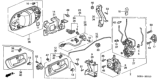Diagram for 2003 Honda Odyssey Door Latch Assembly - 72152-S0X-A01