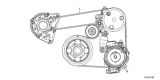 Diagram for Honda Civic Drive Belt & V Belt - 31110-5AG-Z01
