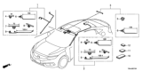 Diagram for 2020 Honda Civic Sunroof Cable - 32155-TBA-A61