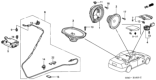 Diagram for 2000 Honda Accord Antenna Cable - 39160-S84-A01
