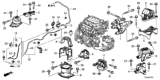 Diagram for 2012 Honda Accord Engine Mount - 50830-TE1-A52