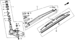 Diagram for Honda CRX Wiper Blade - 38450-SB2-671