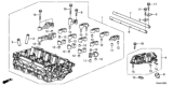 Diagram for Honda Fit Cylinder Head - 12100-5R1-000