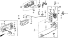 Diagram for 1994 Honda Del Sol Door Handle - 72140-SR8-A01ZC