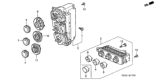 Diagram for 2003 Honda Civic Blower Control Switches - 79500-S5D-A02