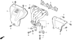 Diagram for Honda Prelude Exhaust Manifold - 18000-P13-A00