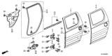 Diagram for 2014 Honda Ridgeline Door Hinge - 67960-SJC-A02ZZ