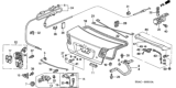 Diagram for Honda Tailgate Latch - 74851-S5A-A02