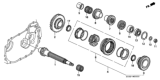 Diagram for 1985 Honda Accord Transfer Case Output Shaft Snap Ring - 90603-PL3-000