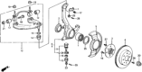Diagram for 1989 Honda CRX Steering Knuckle - 51215-SH2-A00