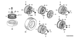 Diagram for 2021 Honda Civic Spare Wheel - 42751-HNK-002