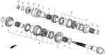 Diagram for Honda Civic Transfer Case Output Shaft Snap Ring - 90603-PE6-000