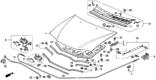 Diagram for 1997 Honda Accord Hood Cable - 74130-SV7-A01