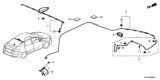 Diagram for 2018 Honda Clarity Electric Antenna Cable - 39160-TRT-A01