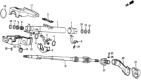 Diagram for 1986 Honda Civic Steering Shaft - 53310-SB6-671
